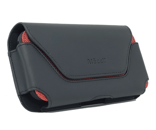 Para LG K92, K51, terciopelo, pluma 6, funda con clip bolsa de cuero se adapta a la funda Otterbox - Imagen 4 de 14