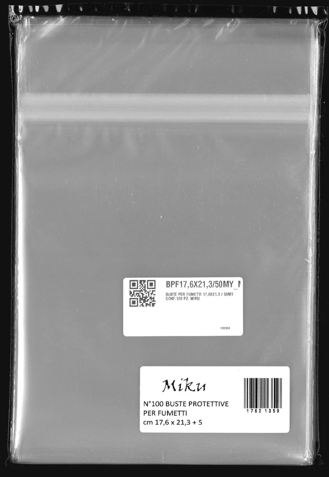 300 BUSTE per BONELLI SPECIALE 176x213 mm MIKU® 17621359