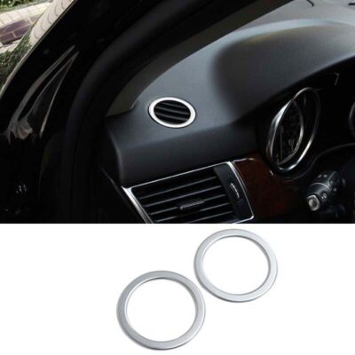 ABS Silver Dashboard L&R Air Outle tVent Trim 2pcs For Benz GLS GLE 2016-2019
