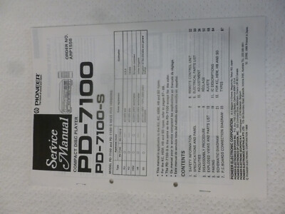Pioneer PD-7100  Servicemanual