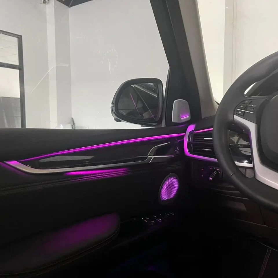 Kit de luz ambiente LED F15 para BMW X5 2014-2018 capa de alto-falante luminosa - Imagem 4 de 4