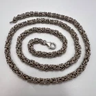 Vintage Unique Necklace Silver Interlocking Rings Chain Sterling 925 Men's 26 Gr