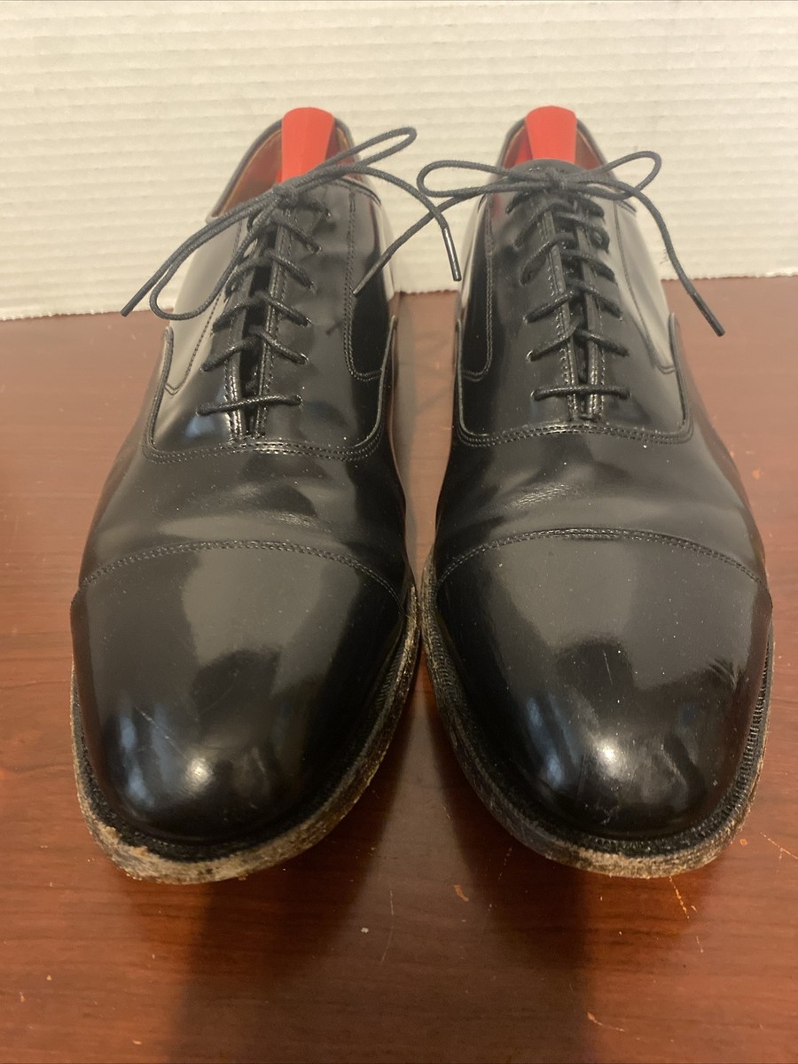 Johnston Murphy Mens Black Leather Melton Cap Toe Oxford  display picture 3