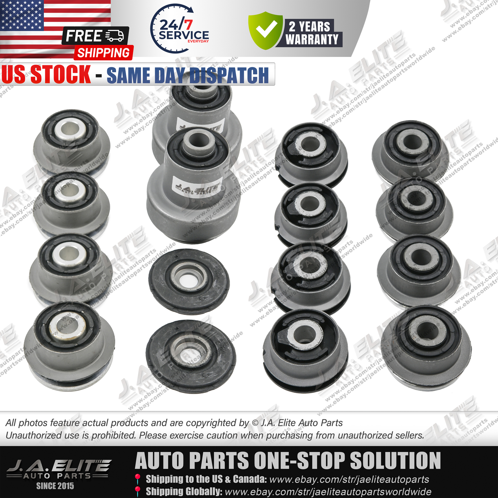 Front Upper & Lower Control Arm Bushing Kit fit Maserati Quattroporte GT GC