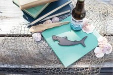Cast Iron Nautical Coastal Attacking Jaws Great White Shark Beer Bottle Opener