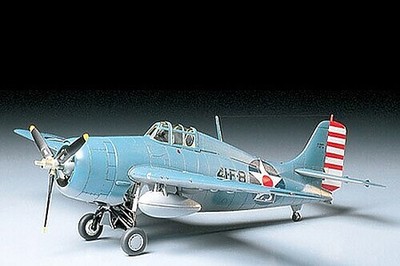 Tamiya Grumman F4F-4 Wildcat Fighter Aircraft - Plastic Model Airplane Kit