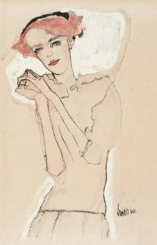 Portrait of a Woman II 1910, Egon Schiele, Wall Art Print Poster 14" x 11" 3122