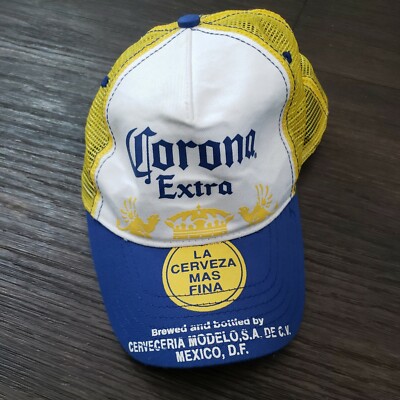 Corona Extra Trucker Cap Mesh Hat, OSFM, Yellow Mesh