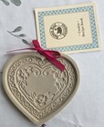 Rare Brown Bag Clay Art Cookie Mold 2002 Natkiel Blossom Heart hard to find
