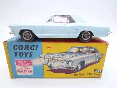 VINTAGE CORGI TOYS 245 BUICK RIVIERA IN ORIGINAL BOX 1964