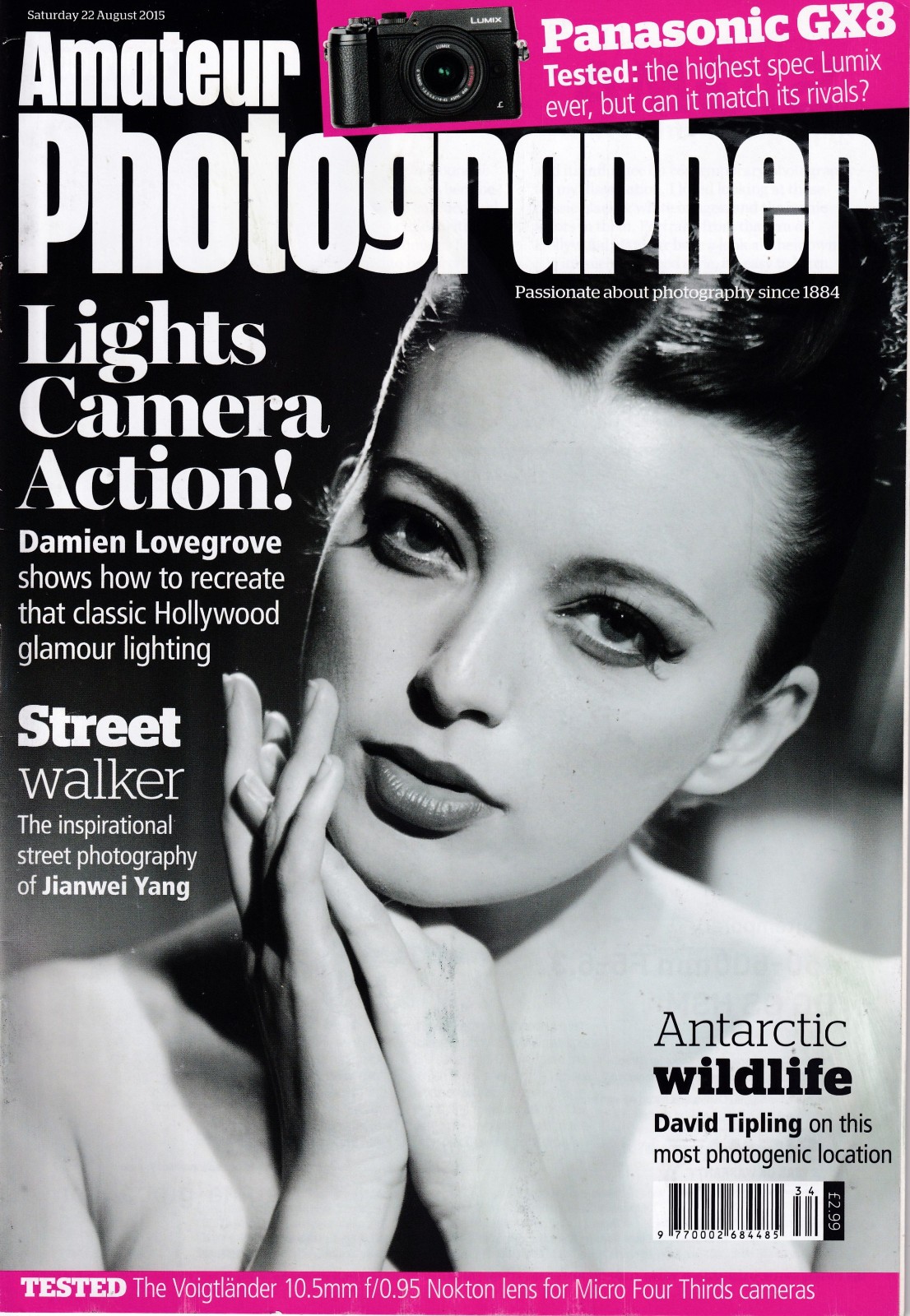Amateur Photorapher  magazine with Panasonic GX8 camera   test    22 August 2015