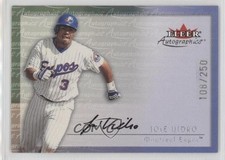 2001 Fleer Showcase Autographics Silver 108/250 Jose Vidro Auto 1cx3