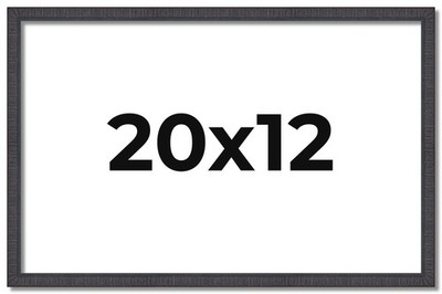 20x12 Frame Brown Picture Frame  Modern Photo Frame UV Acrylic, Acid Free Backer