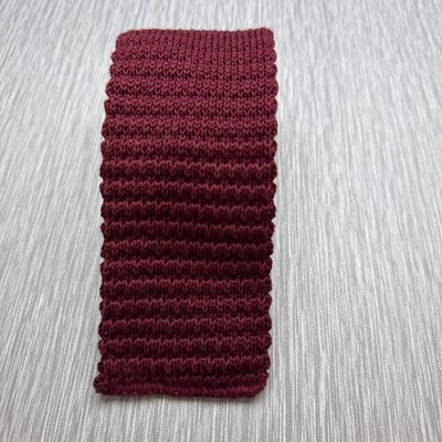 Chaps Ralph Lauren Vintage Knit Tie Burgundy Square End Preppy