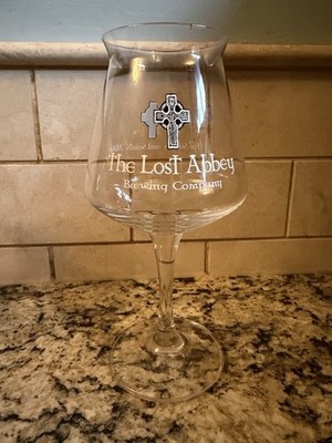 The Lost Abbey Brewing  Teku Beer Glass Tulip Saints & Sinners CA - 10+ Yrs Old