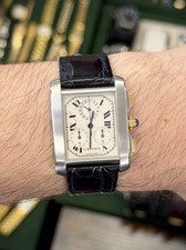 Cartier Tank Francais Chronograph Perpetual Calendar 18ct & Steel Box Papers