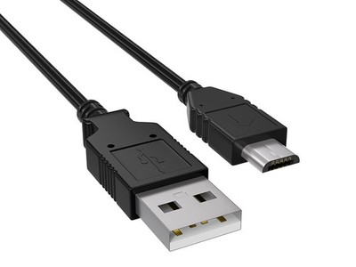 15ft USB 2.0 A Male to Micro B Male Cable, Black