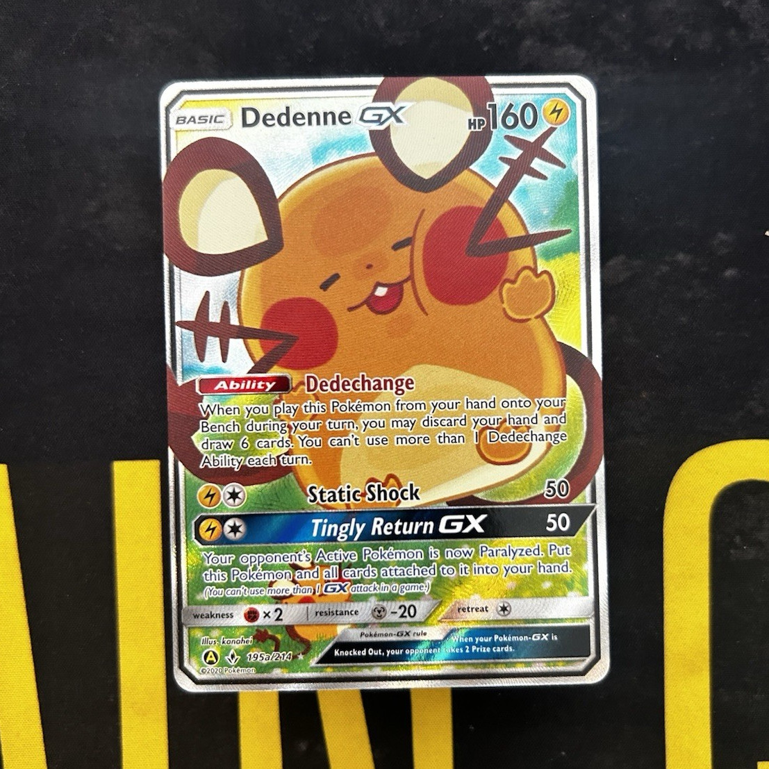 Pokemon TCG Dedenne GX 195/214 SM Unbroken Bonds Ultra Rare Holo ENG 2019