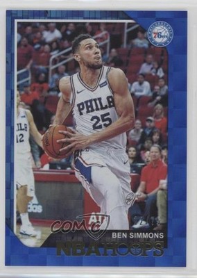 2018-19 Panini NBA Hoops Blue Checkerboard 12/75 Ben Simmons #186 04cw