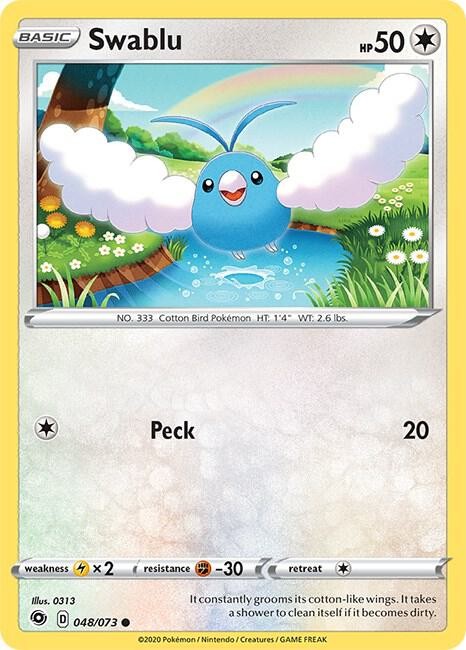 Swablu 48/73 Common Pokemon Champion's Path NM