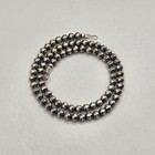 18" Navajo Bench Bead Necklace Sterling Southwest Squash Pawn Dark Oxidized 6mm — photo 7