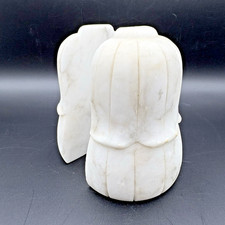 Vintage Italian Alabaster Bookends MCM Carved...
