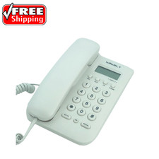 Corded Basic Landline Phone, TelPal FSK/DTMF Simple Caller ID Telephone with ...
