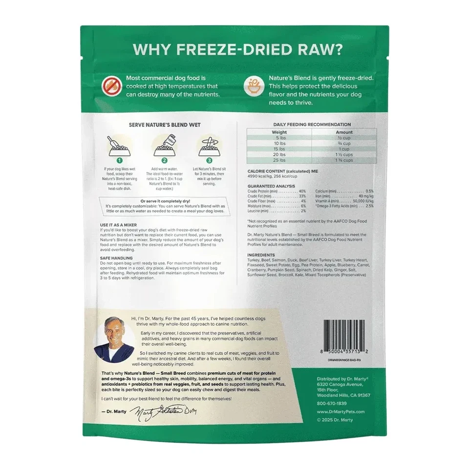Dr. Marty Nature's Blend Small Breed Premium Freeze-Dried Raw Dog Food for Small - Image 3 of 4
