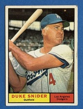 1961 Topps Duke Snider #443 Los Angeles Dodgers