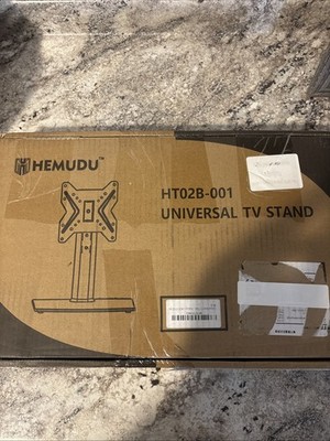 HEMUDU HT02B-001 Universal TV Stand. Television Stand. Open Box Never Used.