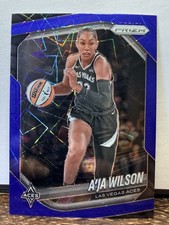 2025 Panini WNBA Prizm A'ja Wilson Las Vegas Aces #76 Blue Laser Prizm