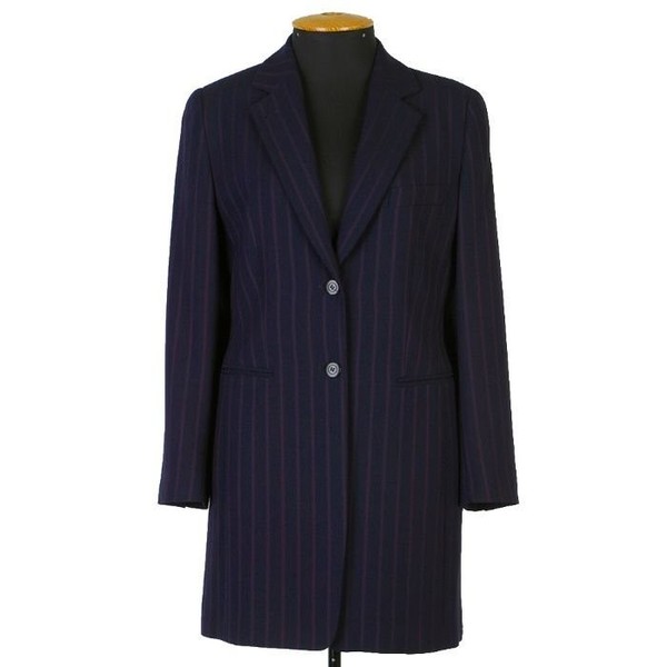 Women Rene Lezard Suit Purple Wool 38