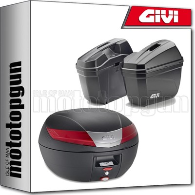 TOP CASE + SIDE CASES BLACK 84 LT GIVI HONDA VFR 800 1998 98 1999 99 2000 00