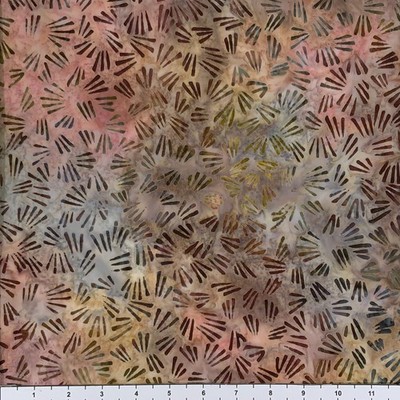 1 Yard Cut of Lunn Fabric Scratch Texture Batik 100% Cotton 3455 Sienna