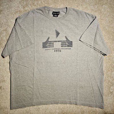Vtg Y2k NoBo Paper Football Champion 1976 Mens 2XL T-shirt Skate 2000s Dadcore