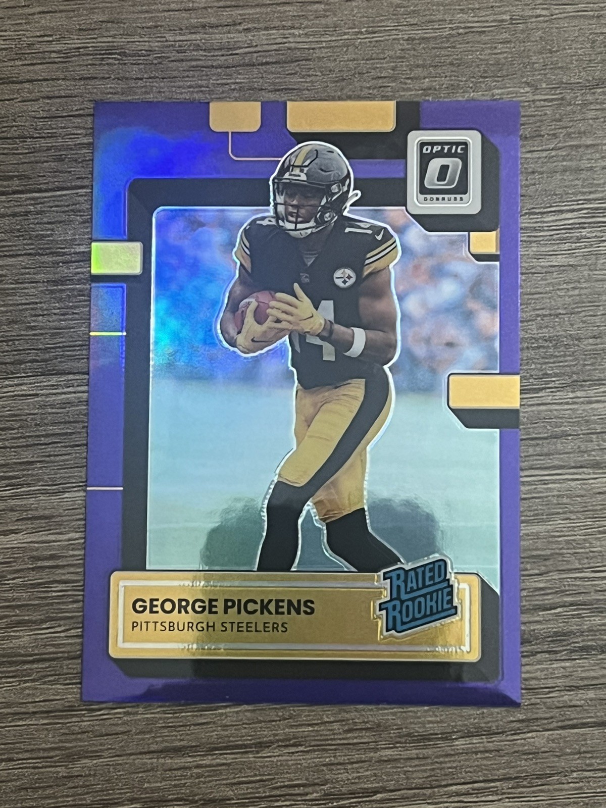 George Pickens 2022 Optic Rated Rookie Purple /50 Prizm RC #223 COWBOYS