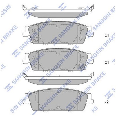 Satz Bremsbeläge Bremsklötze hinten für Cadillac Escalade 24605921