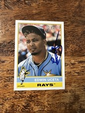 Edwin Uceta IP Signed 2025 Topps Heritage Card Tampa Bay Rays Autographed