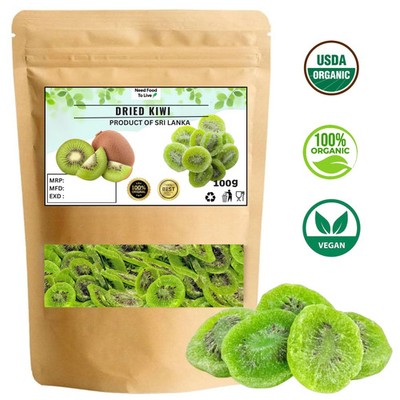 Dried Kiwi Fruit Slices -100% Natural Pure Premium Quality! - 100g
