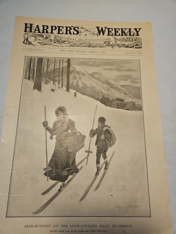 (#176)SKEE-RUNNING ON THE SNOW-COVERED HILLS OR OREGON(1899)