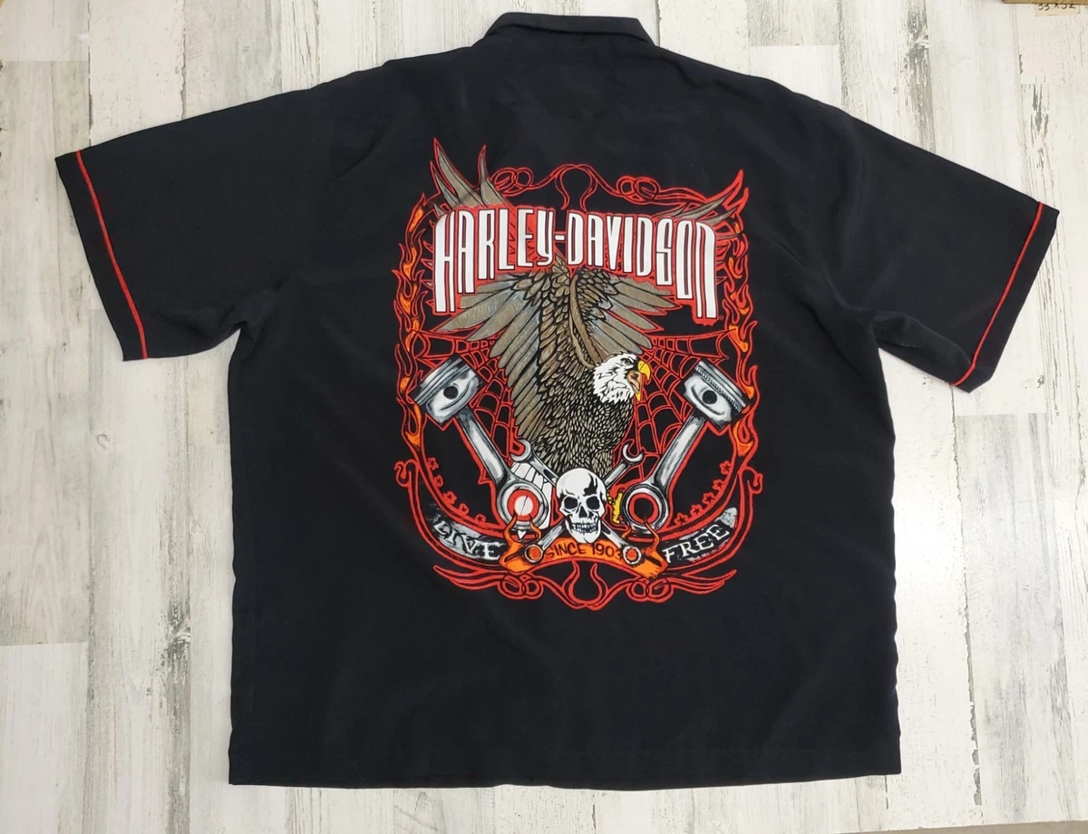 Harley-Davidson Leather Casual Button-Down Shirts for Men for sale