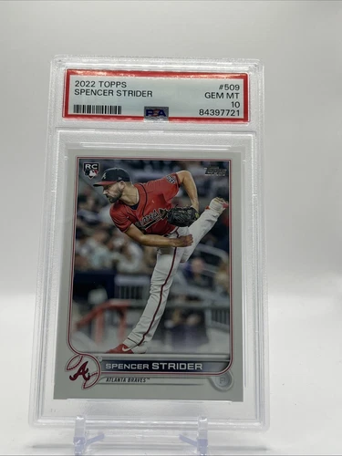 2022 Topps #509 Spencer Strider RC white variation Gem 10
