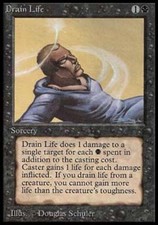 Drain Life - Heavy Play MTG Beta