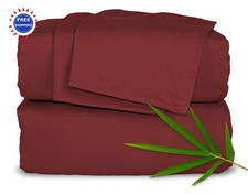 King Sheets Bamboo 100 Organic Viscose Derived from Bed Set Pure Genuine Soft
