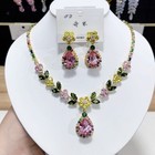 swarovski crystal Blue Crystal necklace and earrings set — photo 2