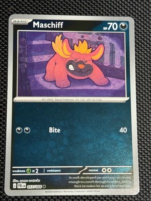 Maschiff Reverse Holo Common ME05: Pitch Black 057/084 NM