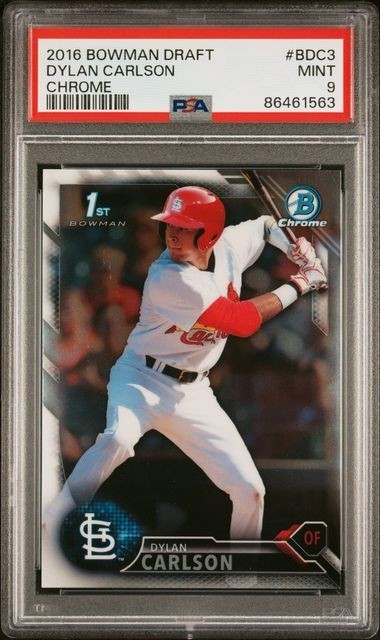 2016 Bowman Chrome Draft #BDC3 Dylan Carlson PSA 9