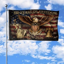 Years of Freedom Flag 250th Anniversary Banner Display