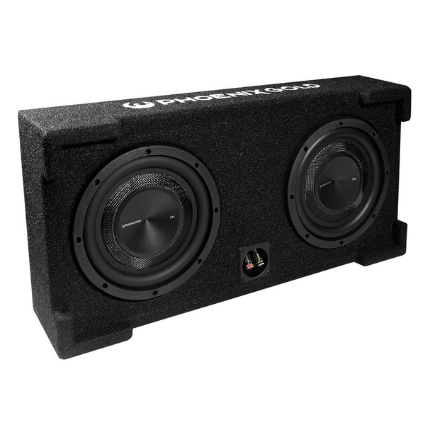 Phoenix Gold ZX28PBS 8 Zoll Slim Passiver Subwoofer Dual 2 Ohm Dual-Box 150W Rms-image