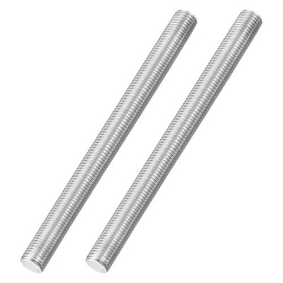 M16x200mm Fully Threaded Rod, 2Pcs 316 Stainless Steel 2 Pitch Threaded Screw